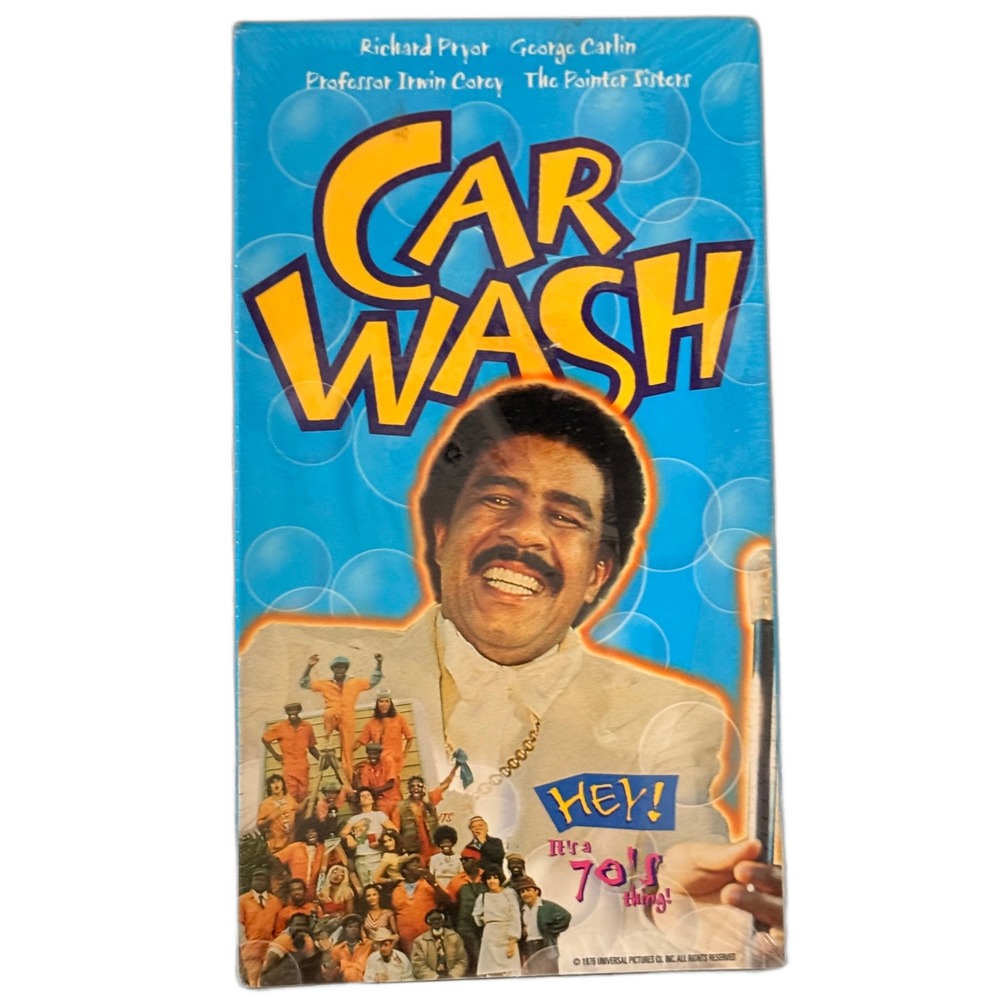 Car Wash VHS Richard Pryor George Carlin 1976 Disco Comedy Movie New